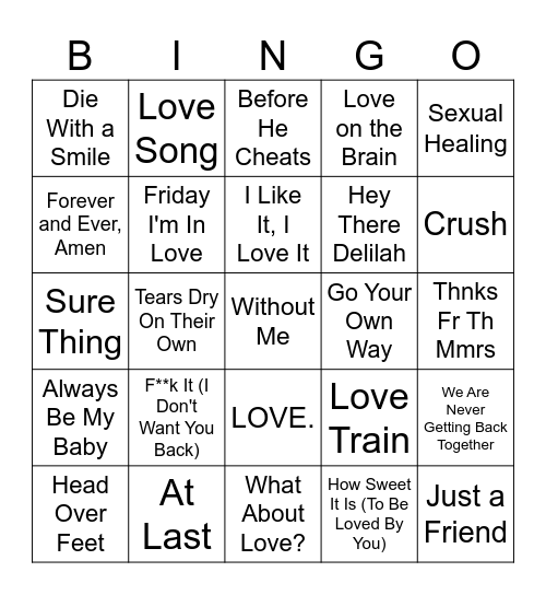 Valentine's Day Bingo #3 Bingo Card