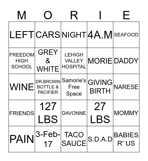 It's Cold Outside Bingo Card