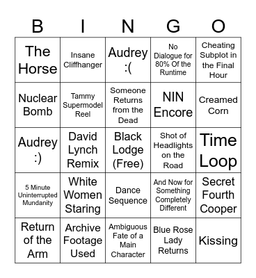 THE RETURN Bingo Card