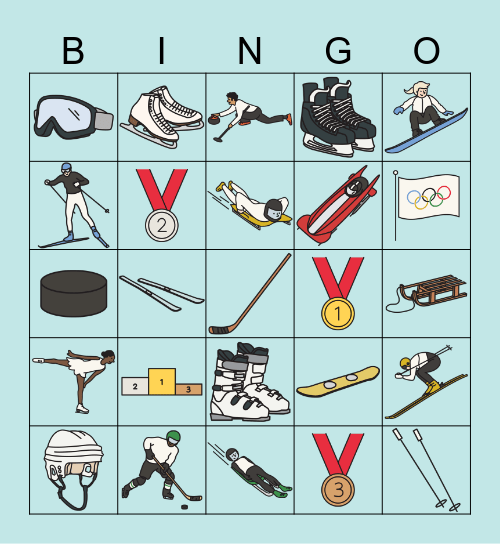 Winter Olympics Bingo Card