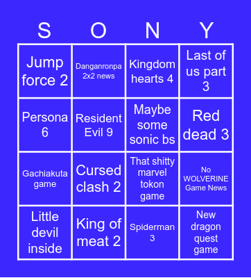 State of Play Feb. 2025 Bingo Card