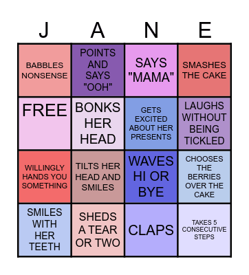 BIRTHDAY BINGO Card
