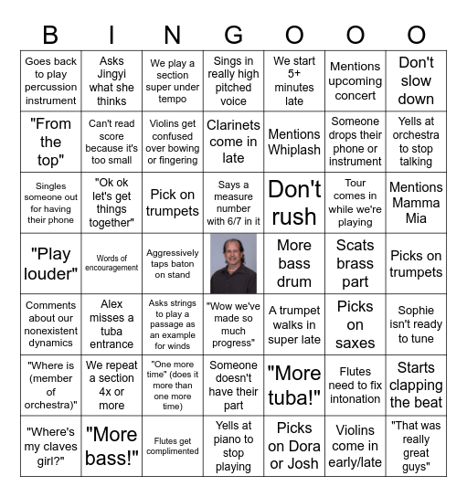 ULTIMATE ORCHESTRA BINGO Card