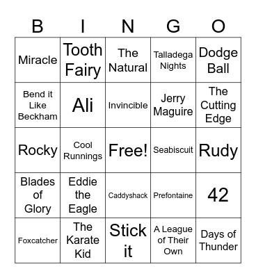 Movie Bingo Card