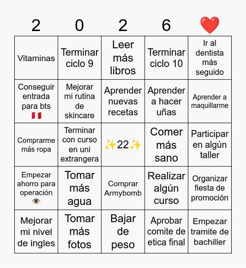 BINGO CARD Bingo Card