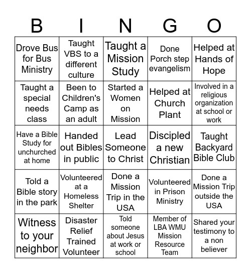 By all Means Bingo Card