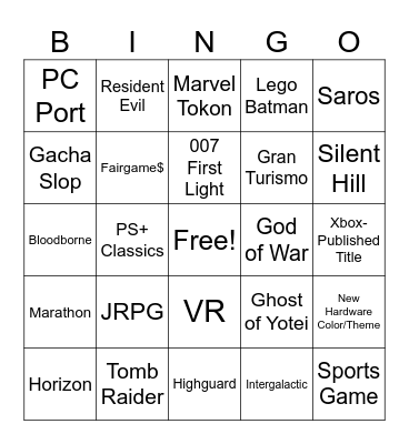 Feb '26 State of Play Bingo Card