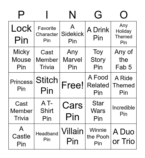 Round #3 Bingo Card