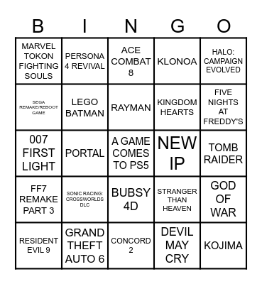 STATE OF PLAY FEBRUARY 2026 Bingo Card