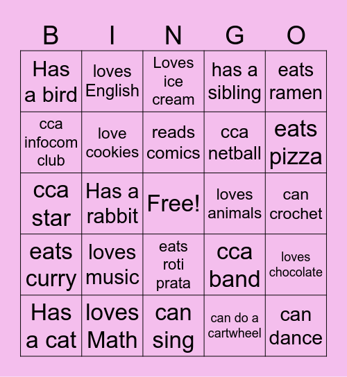 Galentine's Day Bingo Card