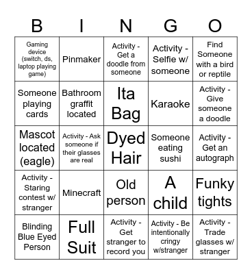 VASE BINGO Card