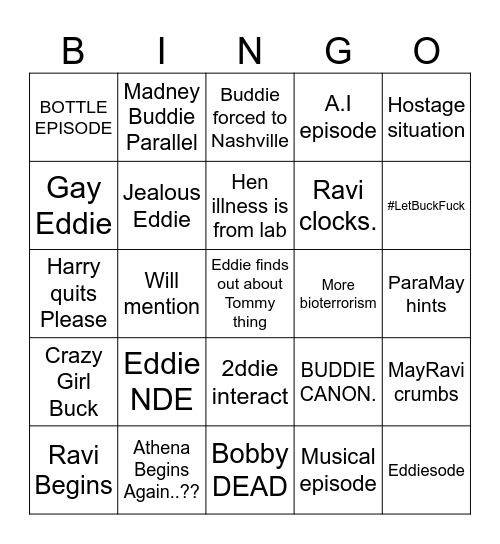 9b + 9c bingo Card