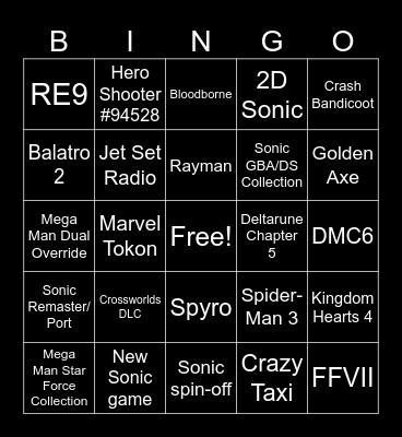 State of Play Feb 12 Bingo Card