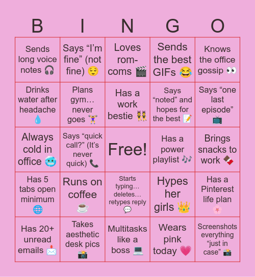 ToastHER Takeover Bingo Card
