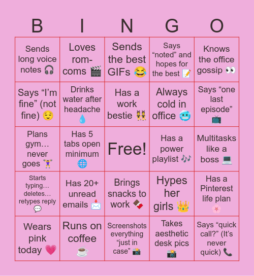 ToastHER Takeover Bingo Card