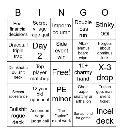 YCS GERMANY Bingo Card