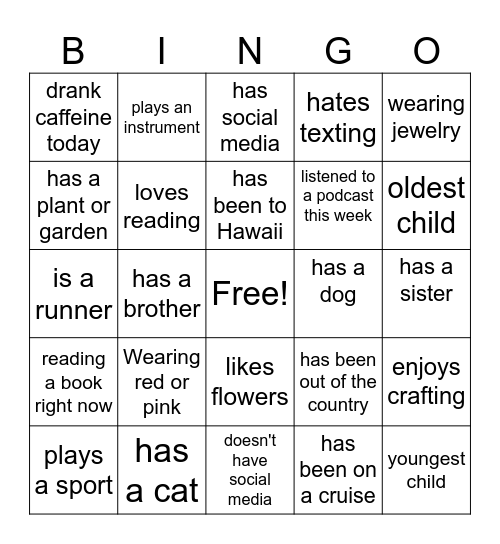 Galentines Bingo Card