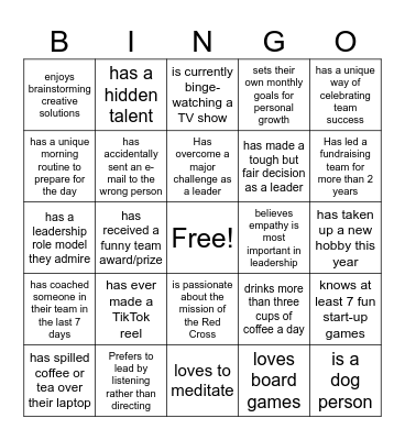 Find someone who... Bingo Card