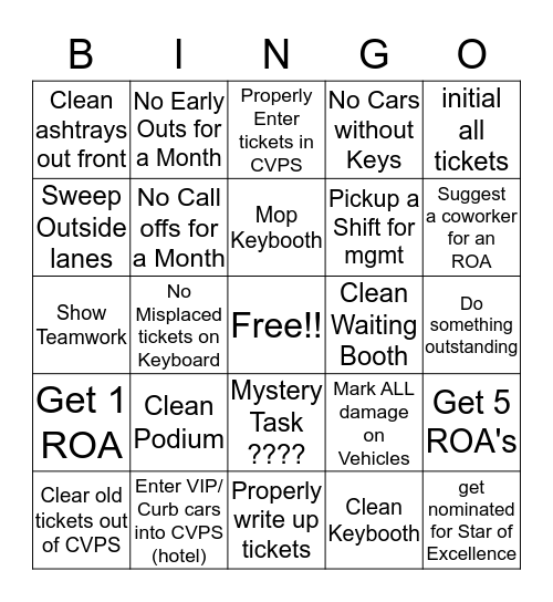 Keybooth Bingo Card