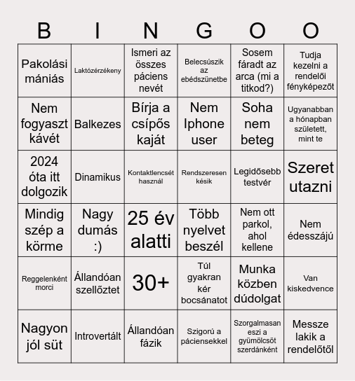 Gentledent Bingo Card