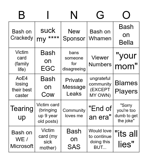 KP Bingo Card