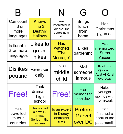 ~ Meet & Greet W2026 ~ Bingo Card