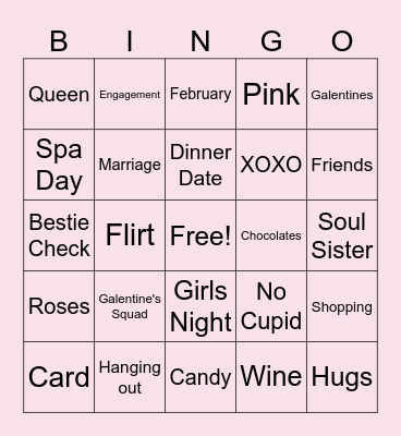GALENTINE'S BINGO Card