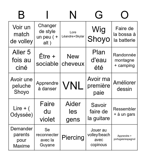 Bingo 2026 Bingo Card