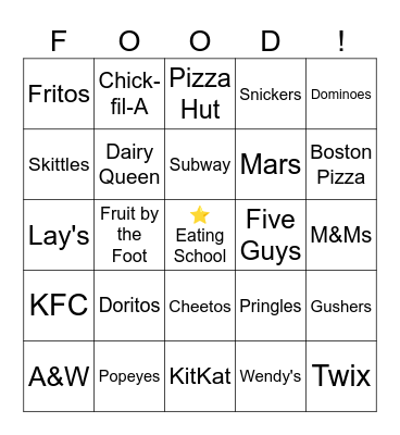CaseOh Bingo Card