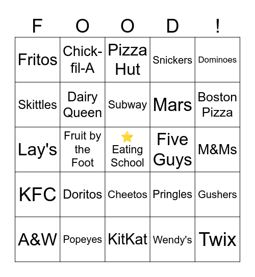 CaseOh Bingo Card