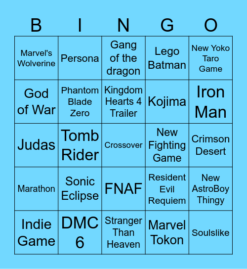 State of Play 2026 Bingo Card