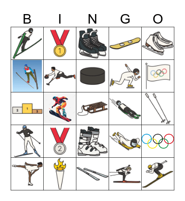 Winter Olympics---Discovery Bingo Card