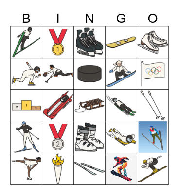 Winter Olympics---Discovery Bingo Card