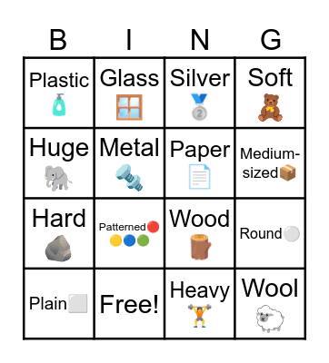 VOCABULARY Bingo Card
