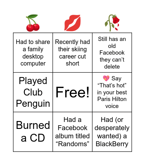 Find a Bratz Who... Bingo Card