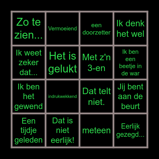 WOORD BINGO betterdutch Bingo Card