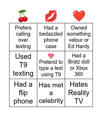 Find a Bratz Who... Bingo Card