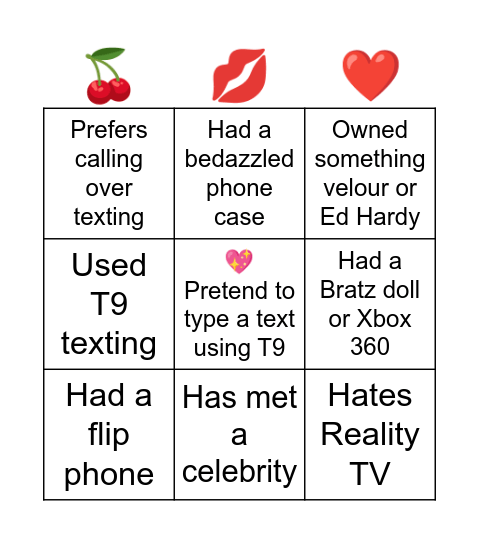 Find a Bratz Who... Bingo Card