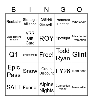 All-Team Call- February 2026 Bingo Card