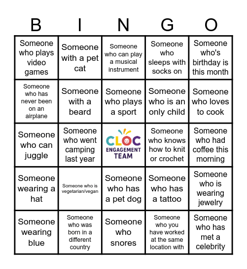 Ice Breaker BINGO Card