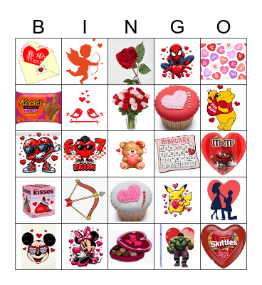 Valentine's Day Vocabulary Bingo Card