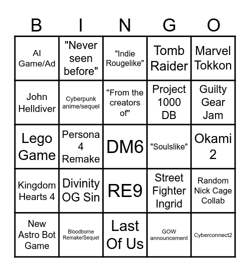 Bingo Card