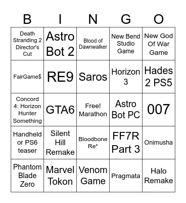SoP Feb 2026 Bingo Card