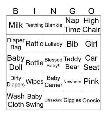Sylvia & Ishmael's Baby Shower! Bingo Card