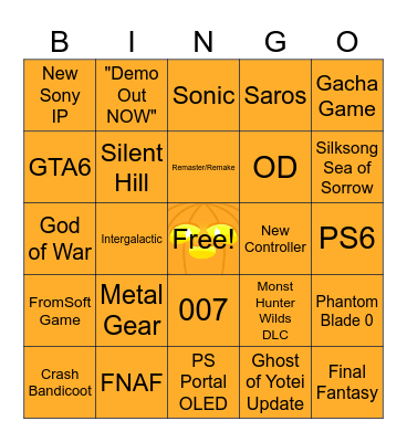 Ghostly's State of Play Feb 2026 Bingo Card