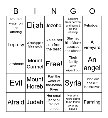 Unit 10 Review A Bingo Card