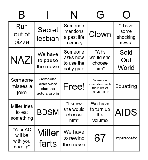 Pizza & Friends World Bingo Card