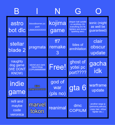 state of mid Bingo Card