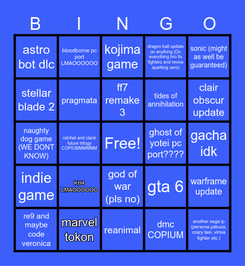 state of mid Bingo Card