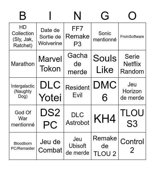 BIGGEST STATE OF PLAY OF ALL TIME OMG LA TEAM Bingo Card